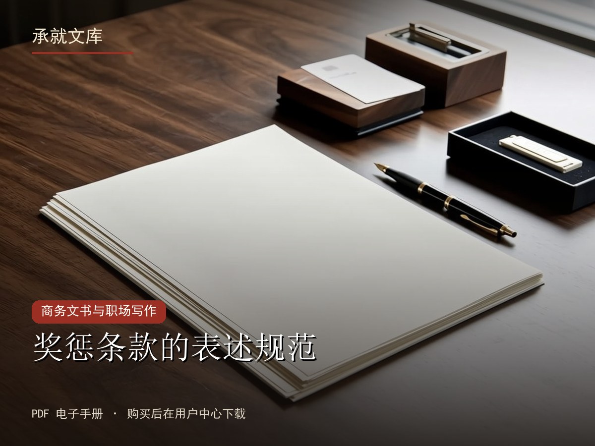 奖惩条款的表述规范