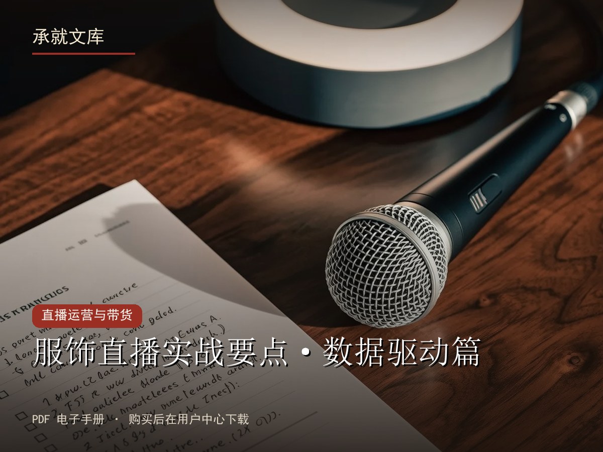 服饰直播实战要点·数据驱动篇