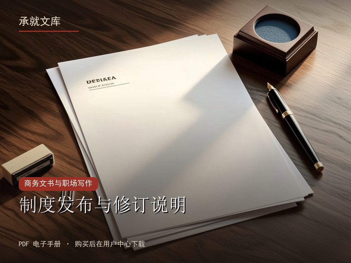 制度发布与修订说明