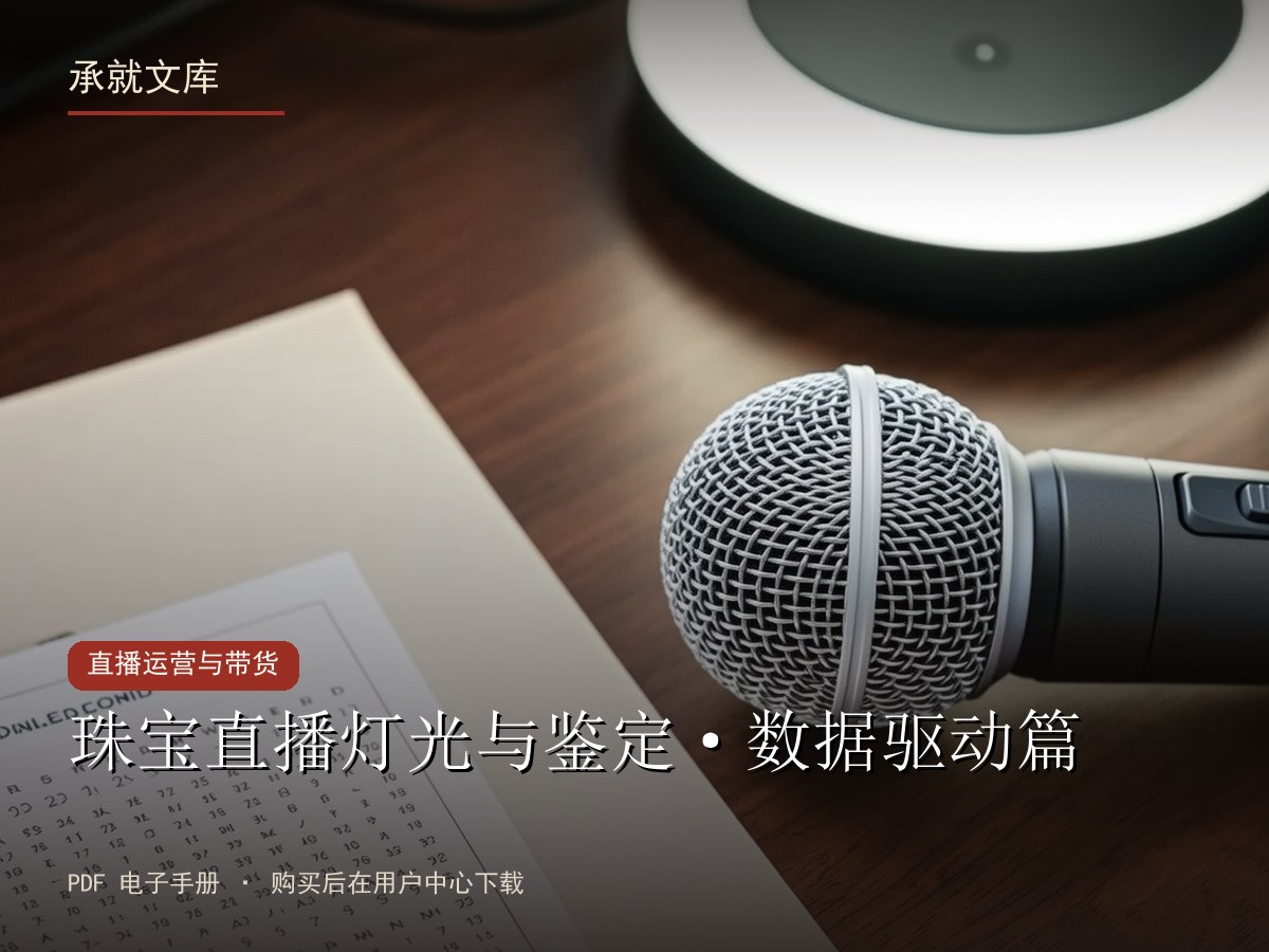 珠宝直播灯光与鉴定·数据驱动篇
