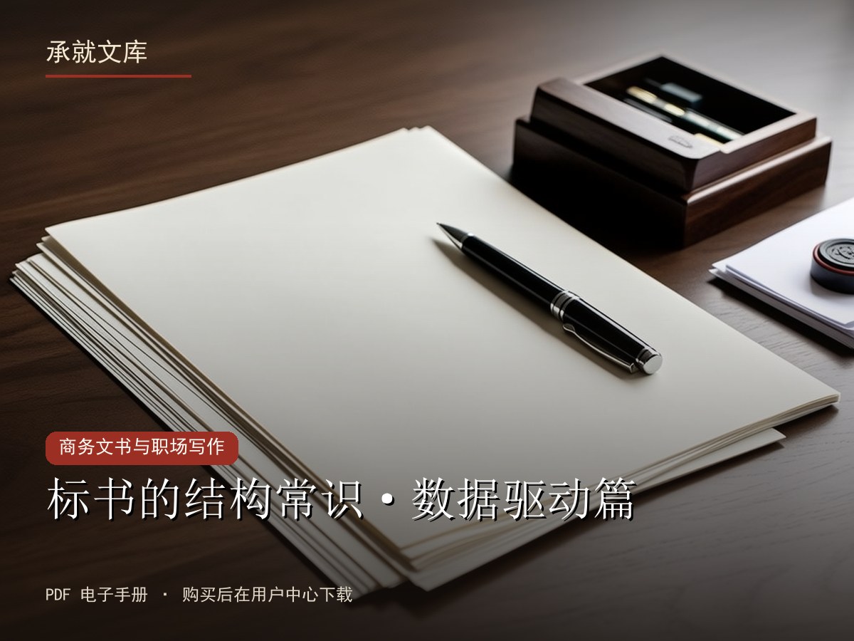 标书的结构常识·数据驱动篇