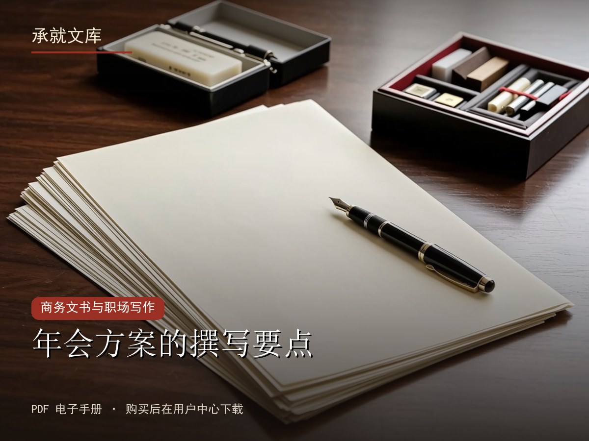 年会方案的撰写要点