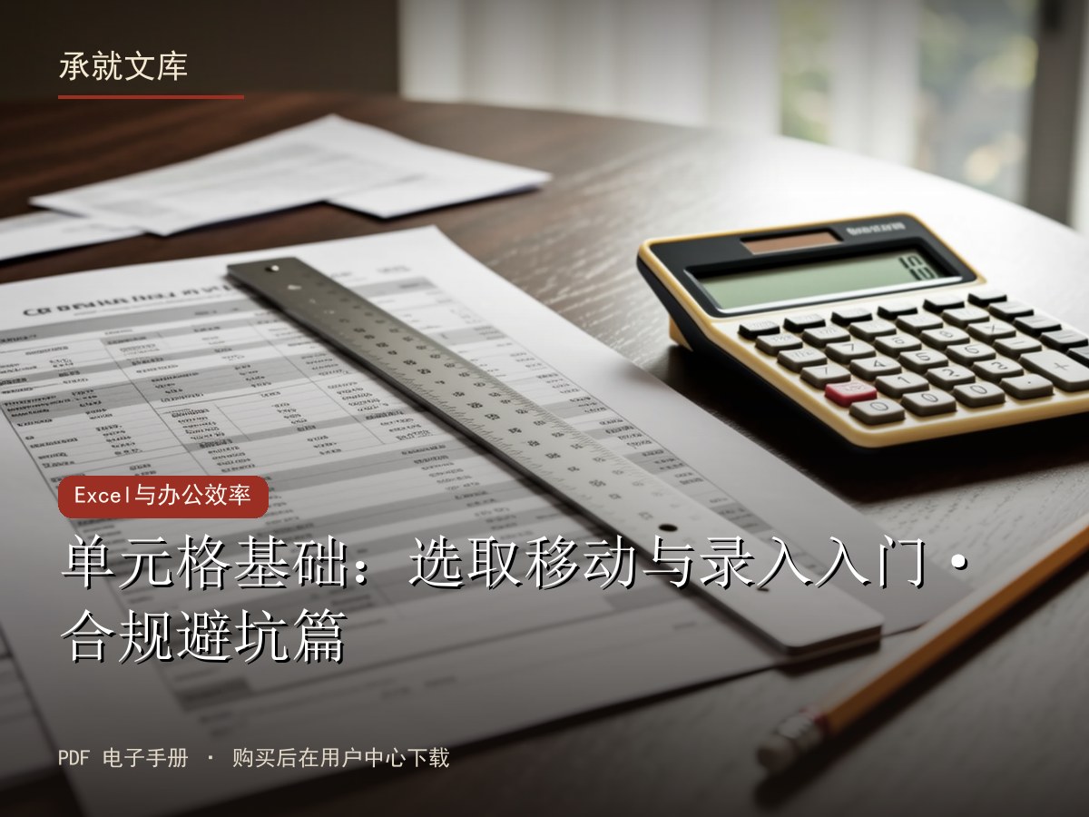 单元格基础：选取移动与录入入门·合规避坑篇