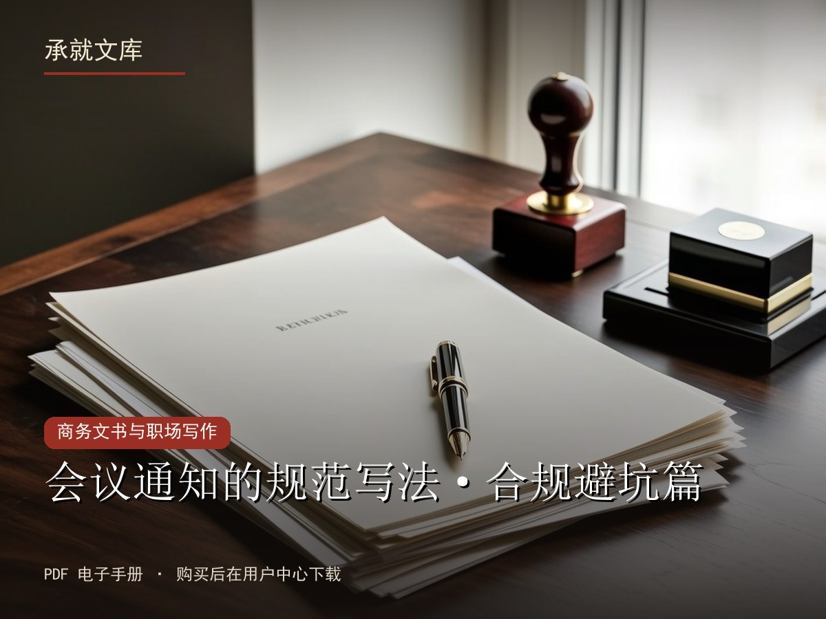 会议通知的规范写法·合规避坑篇