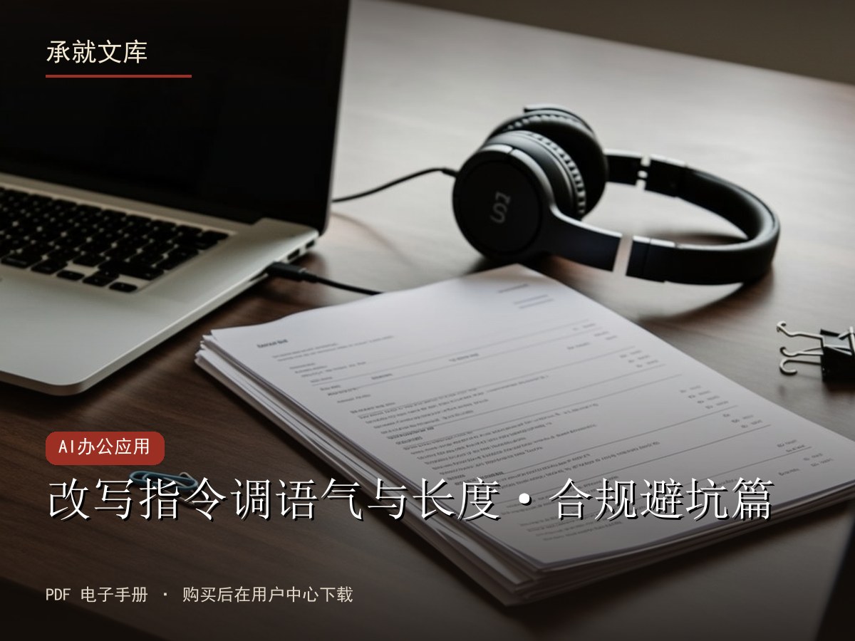 改写指令调语气与长度·合规避坑篇