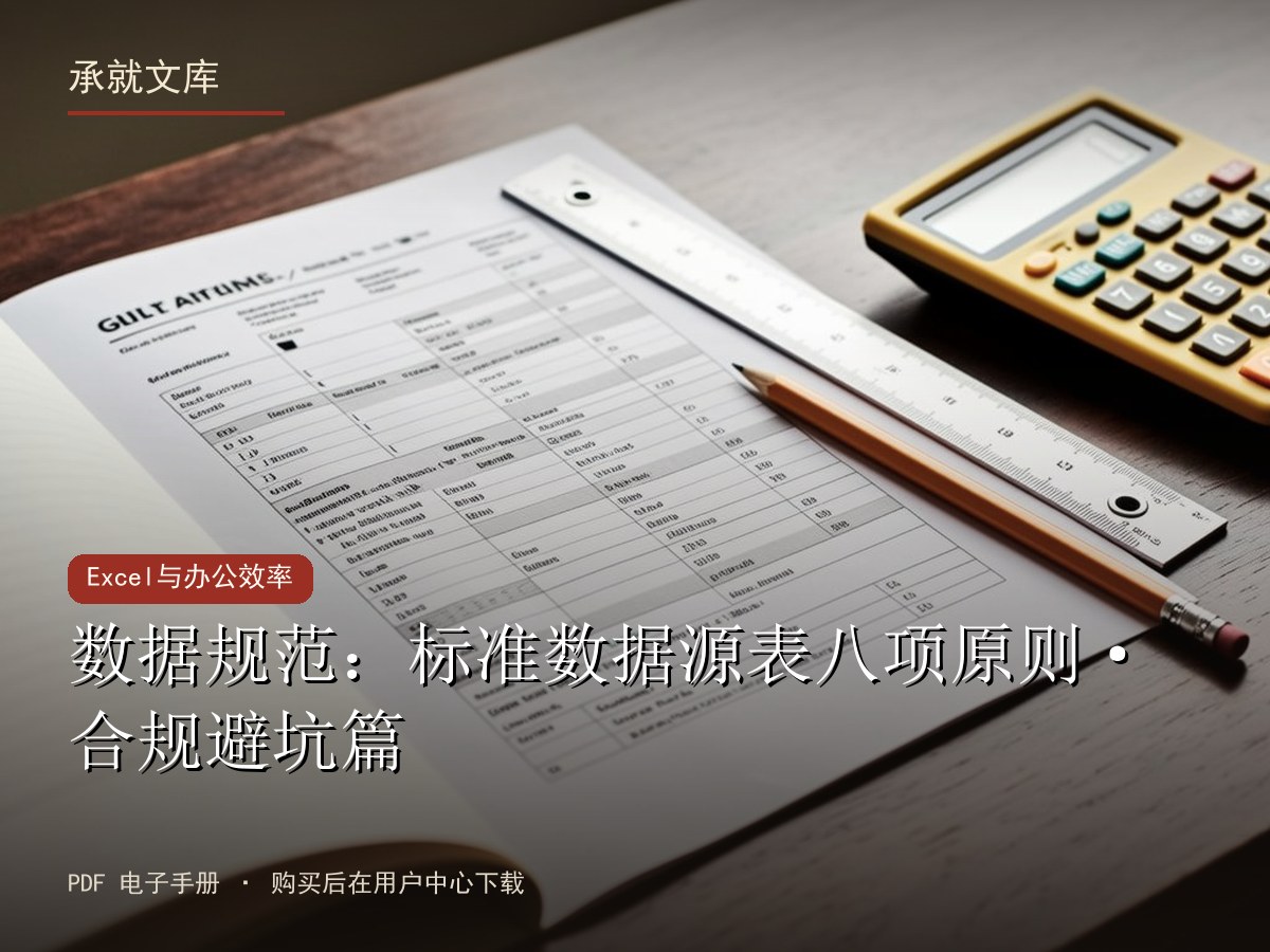 数据规范：标准数据源表八项原则·合规避坑篇
