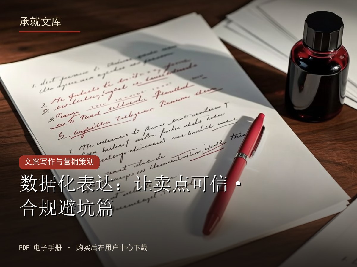 数据化表达：让卖点可信·合规避坑篇