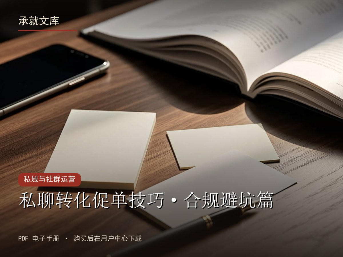 私聊转化促单技巧·合规避坑篇