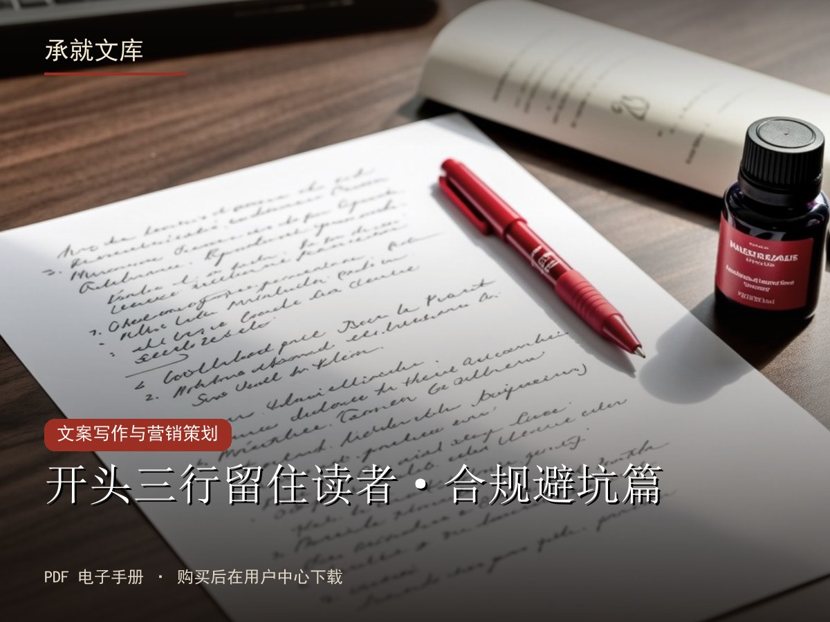 开头三行留住读者·合规避坑篇