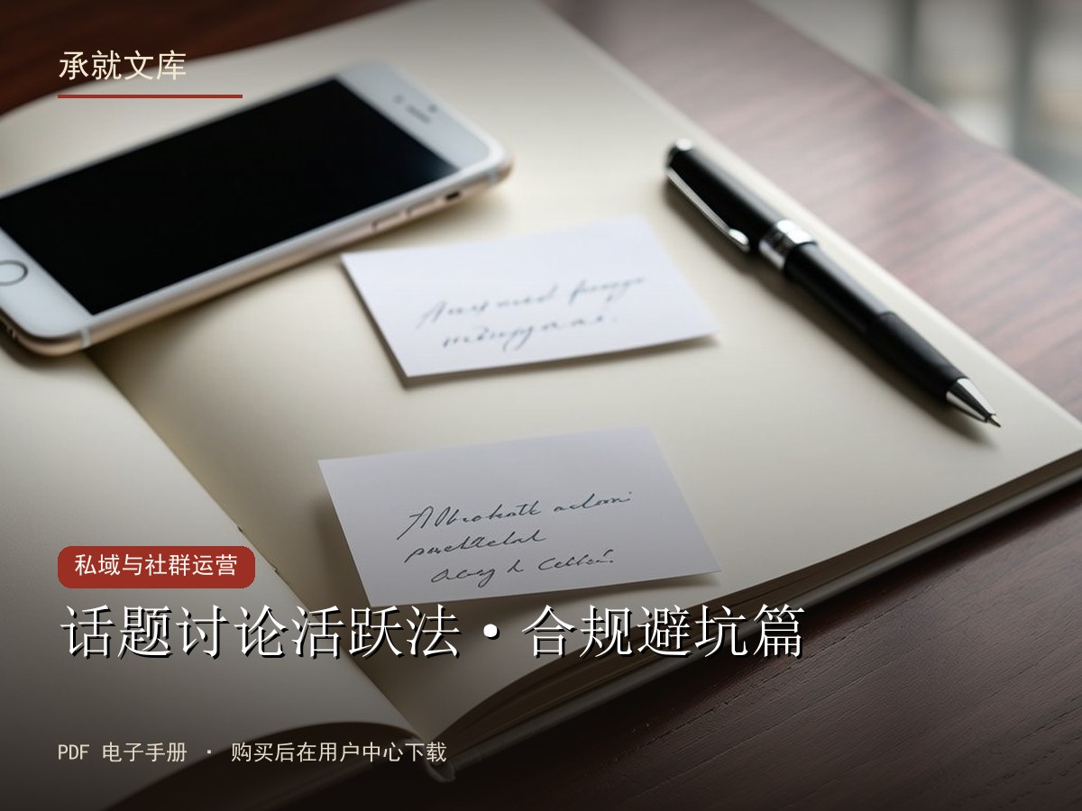 话题讨论活跃法·合规避坑篇