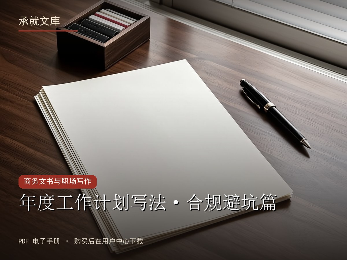 年度工作计划写法·合规避坑篇