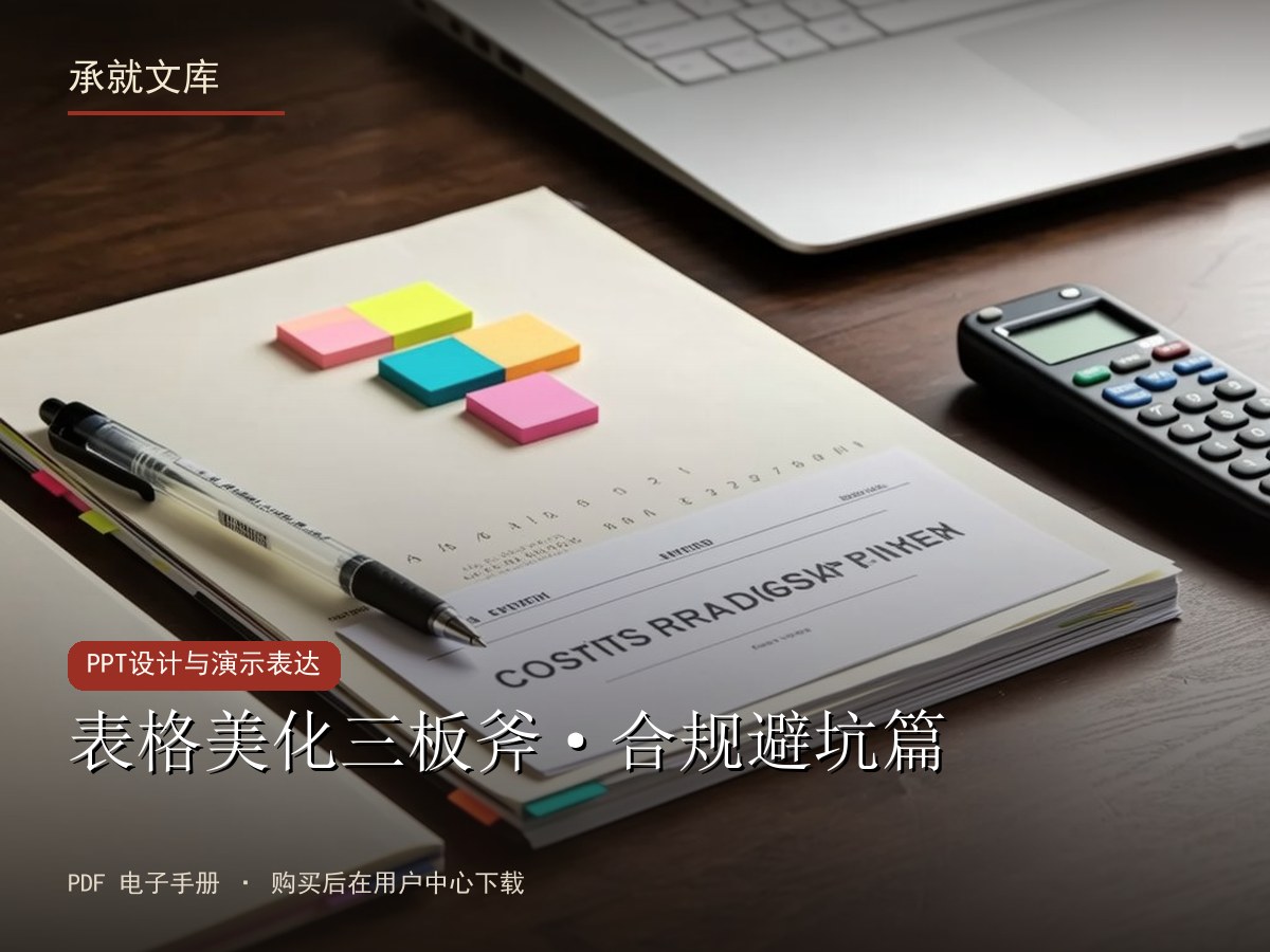 表格美化三板斧·合规避坑篇