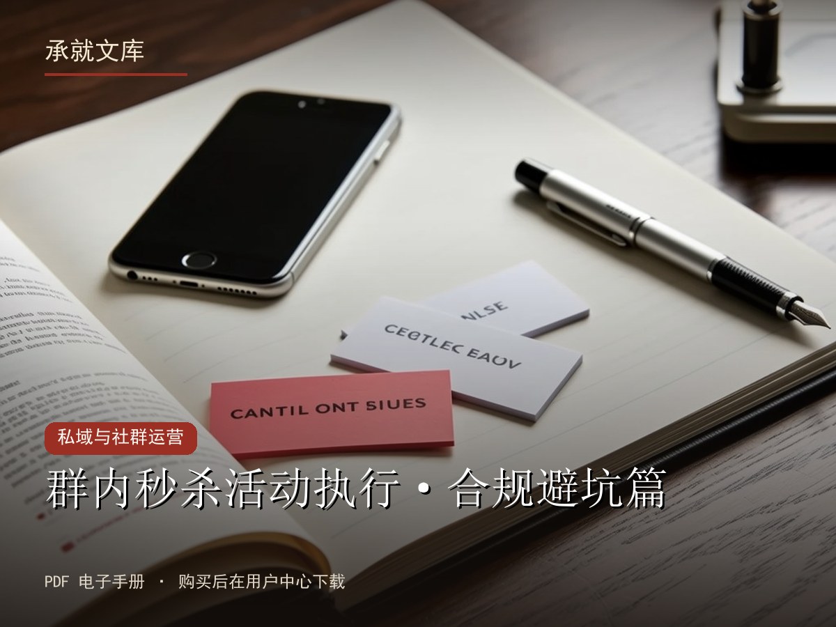 群内秒杀活动执行·合规避坑篇
