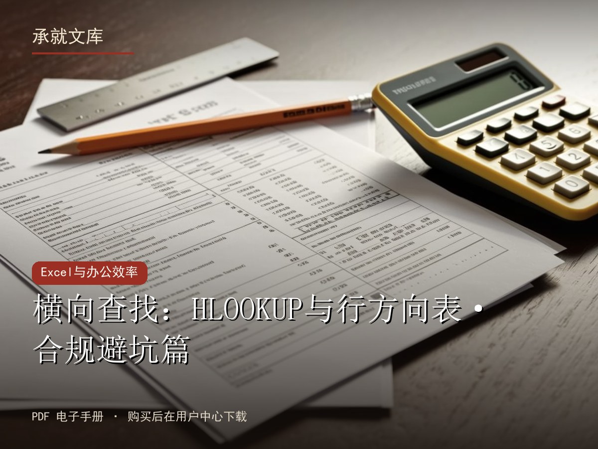 横向查找：HLOOKUP与行方向表·合规避坑篇