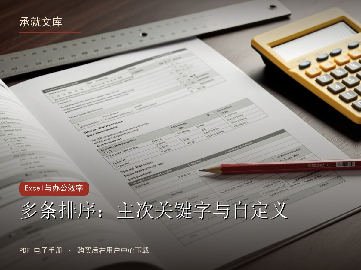 多条排序：主次关键字与自定义