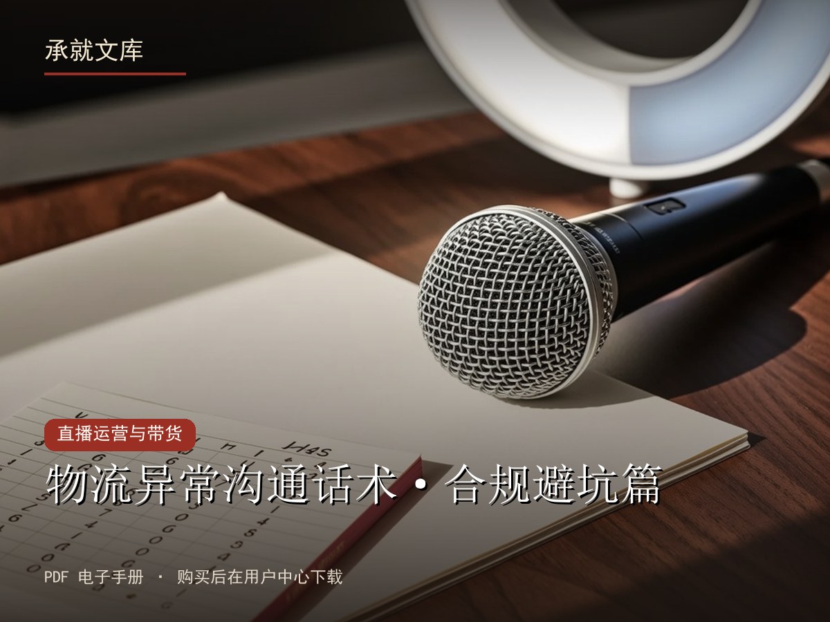 物流异常沟通话术·合规避坑篇