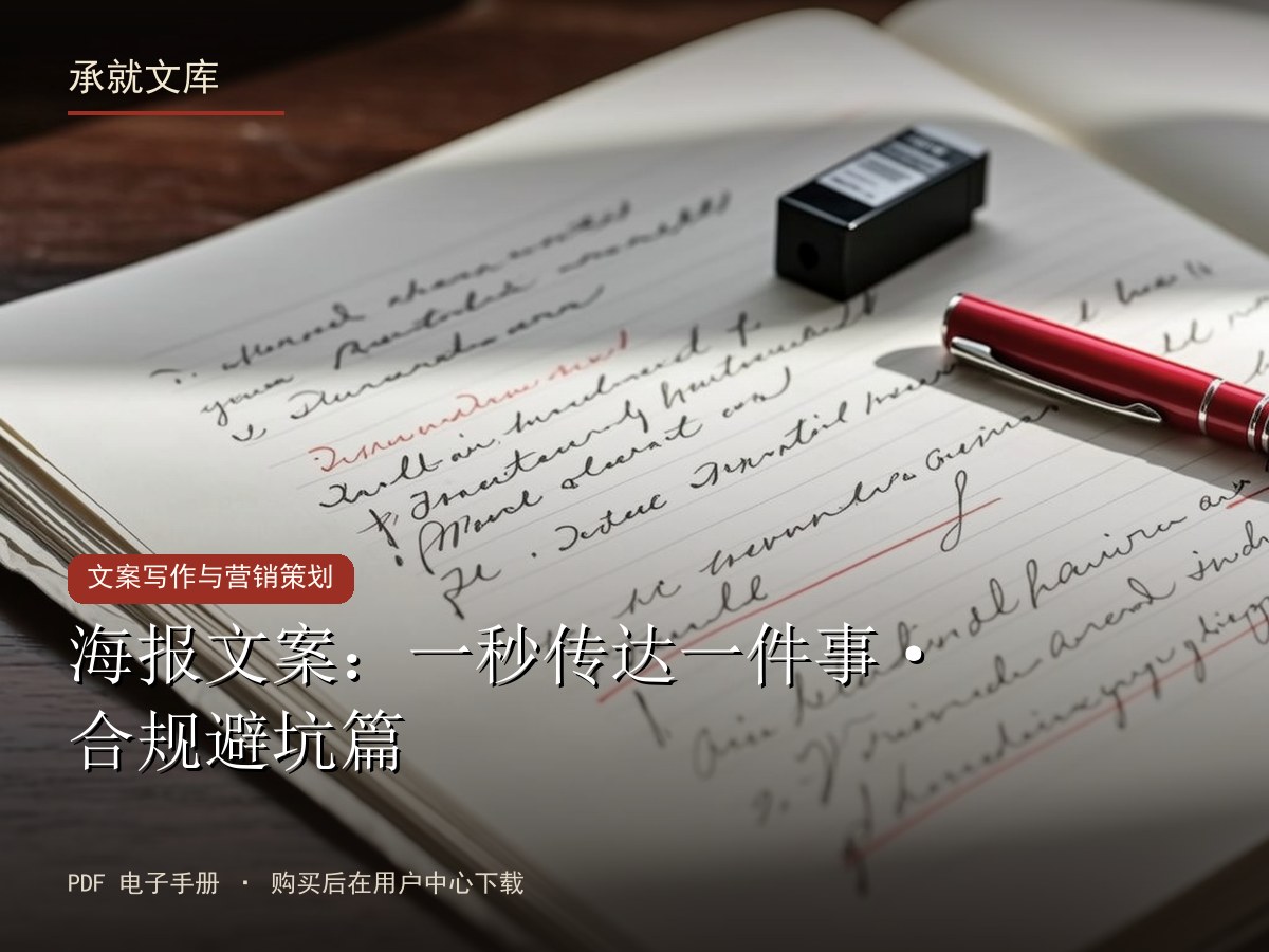 海报文案：一秒传达一件事·合规避坑篇