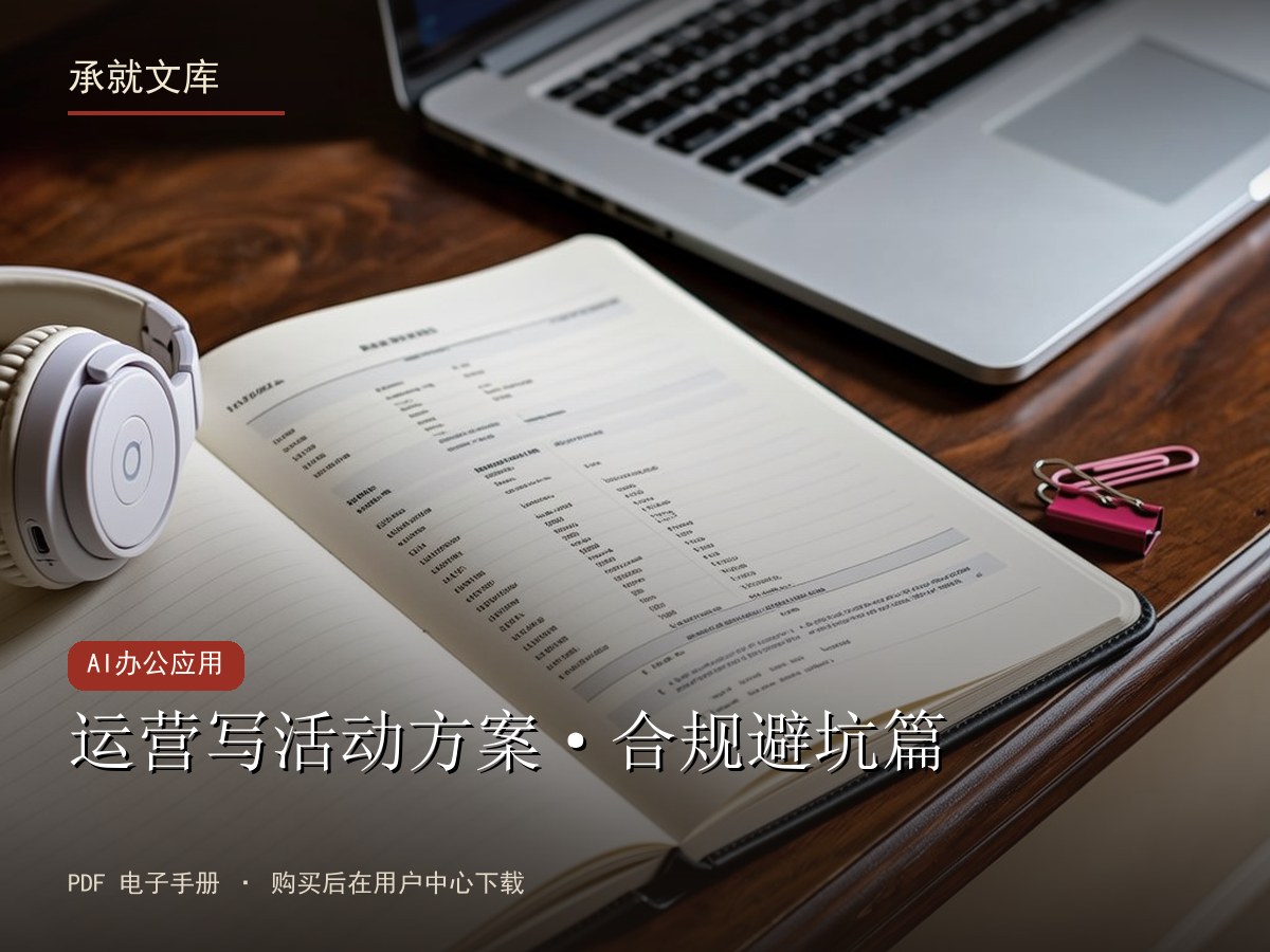 运营写活动方案·合规避坑篇
