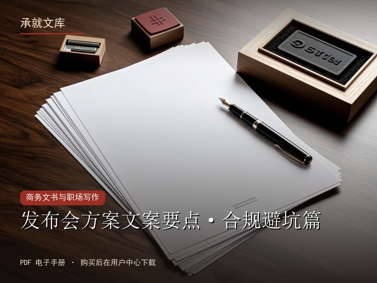 发布会方案文案要点·合规避坑篇