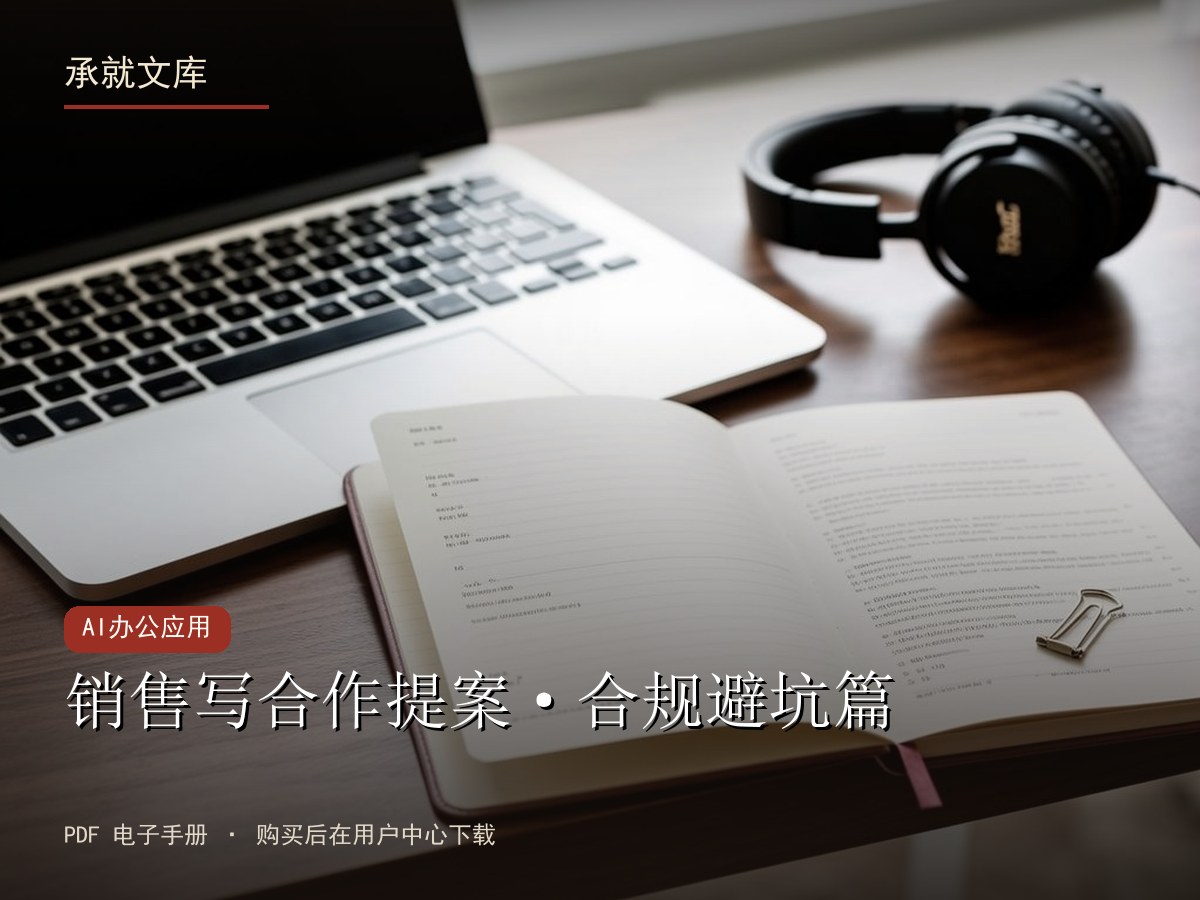 销售写合作提案·合规避坑篇