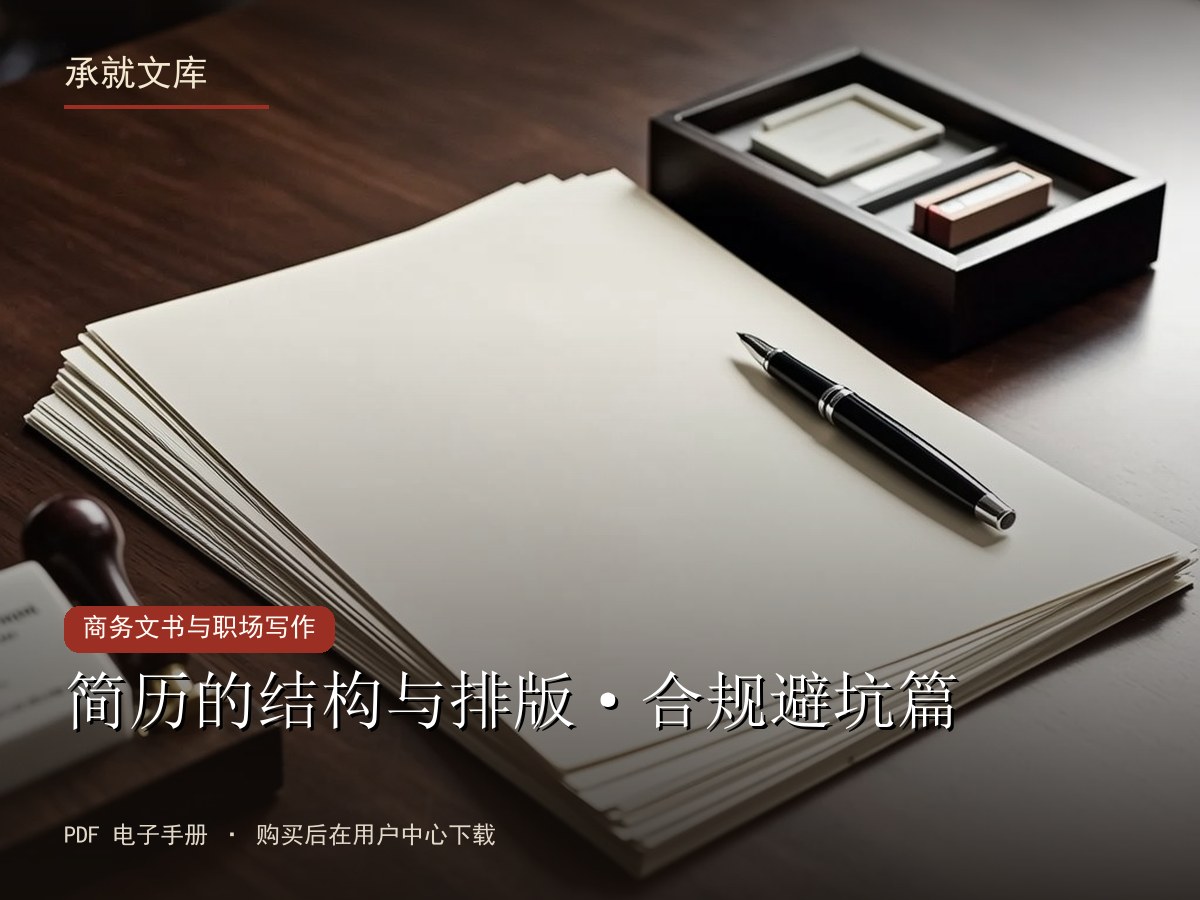 简历的结构与排版·合规避坑篇