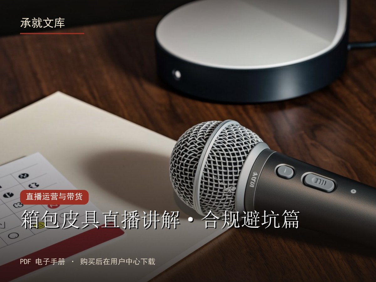 箱包皮具直播讲解·合规避坑篇