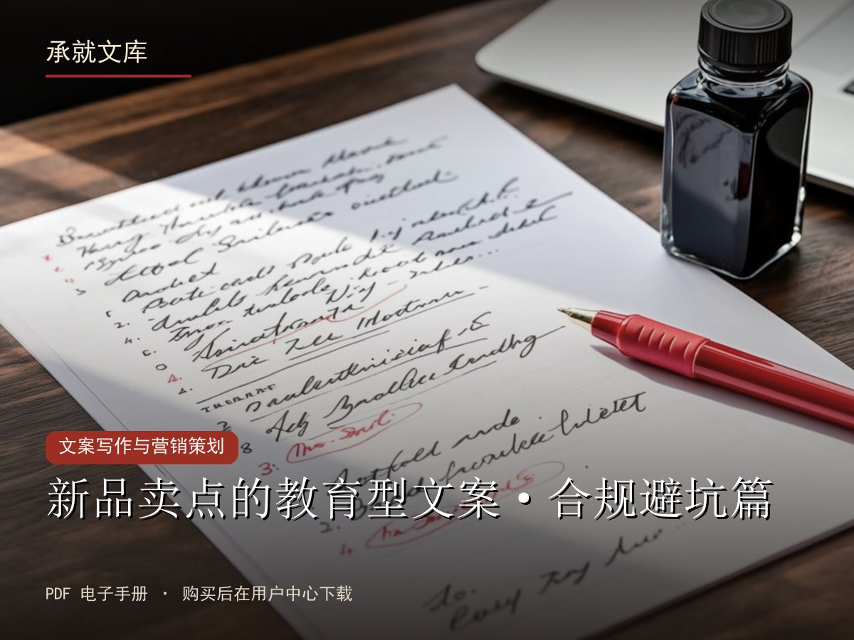 新品卖点的教育型文案·合规避坑篇