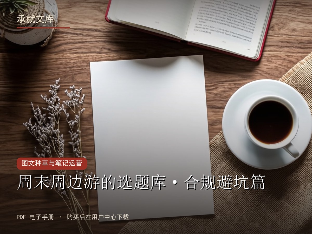 周末周边游的选题库·合规避坑篇