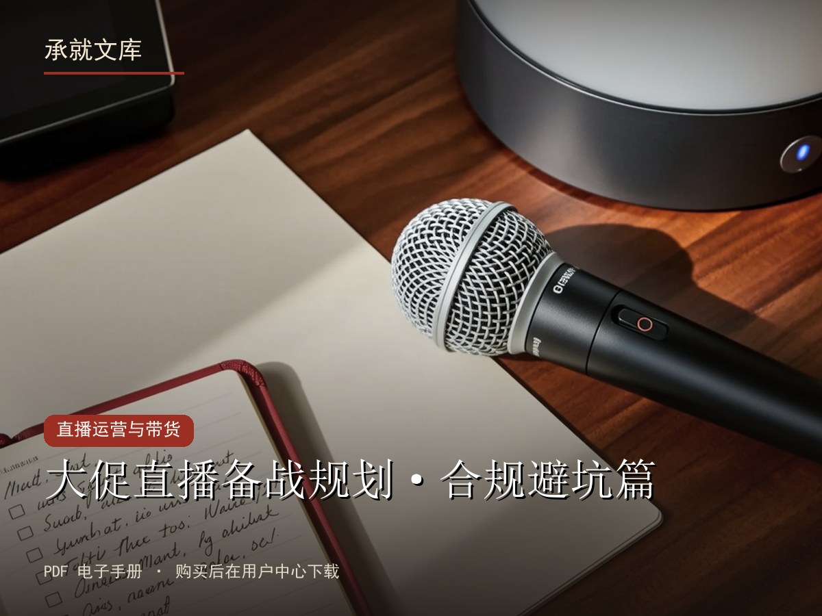 大促直播备战规划·合规避坑篇