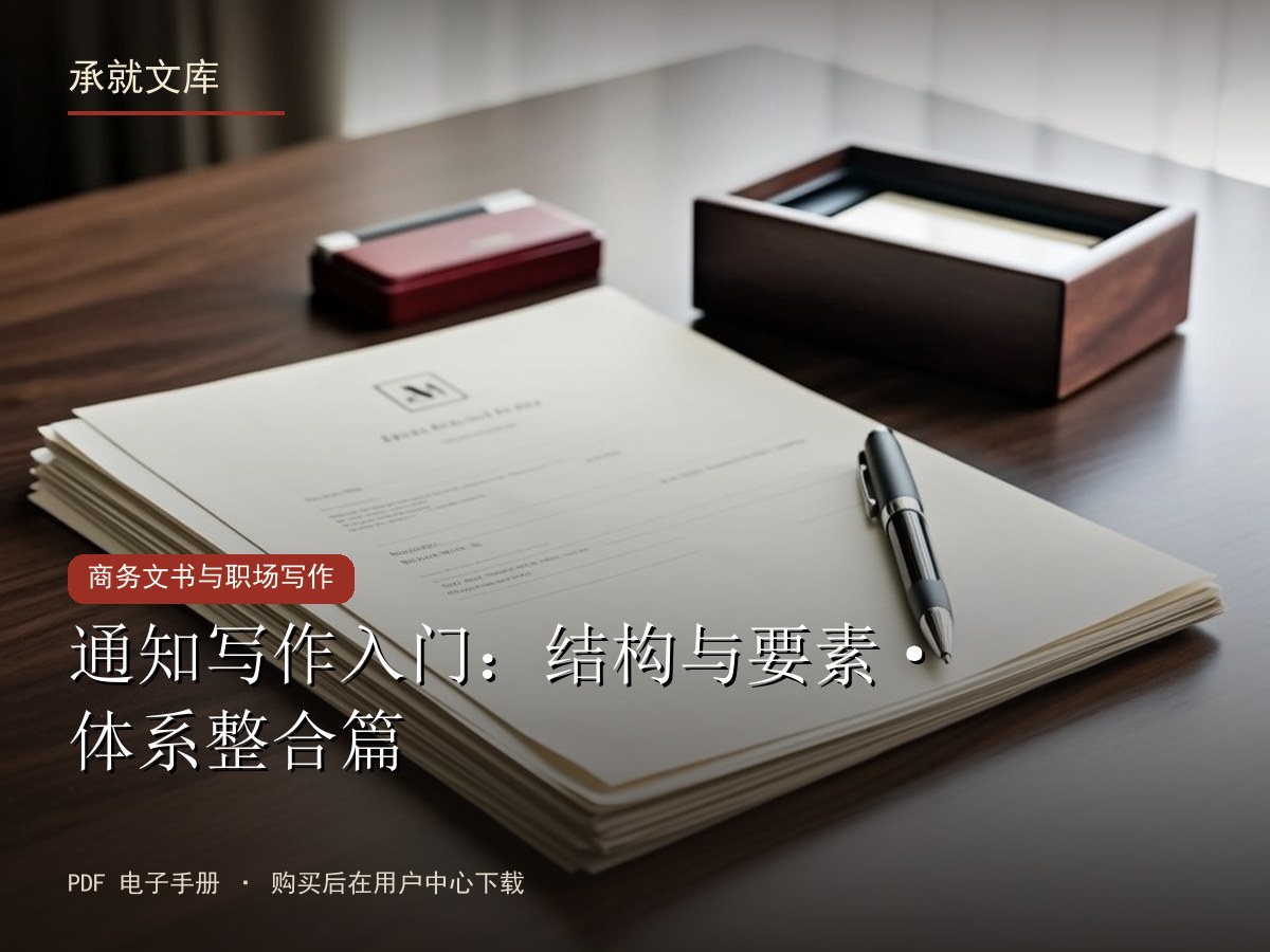 通知写作入门：结构与要素·体系整合篇