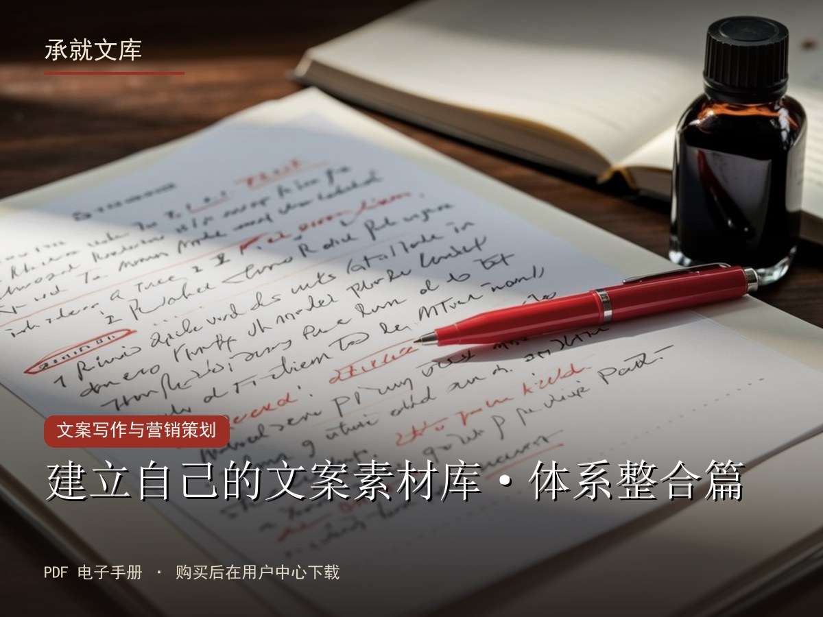 建立自己的文案素材库·体系整合篇