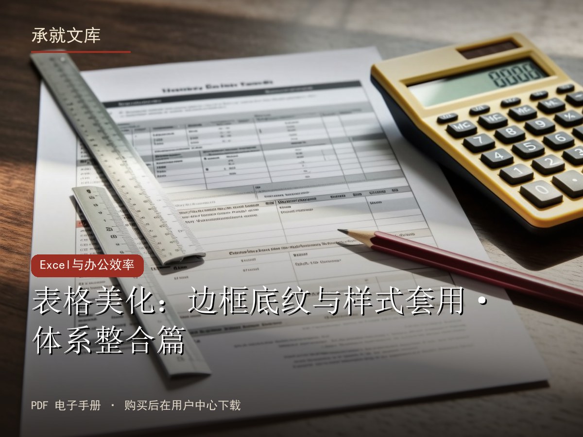 表格美化：边框底纹与样式套用·体系整合篇