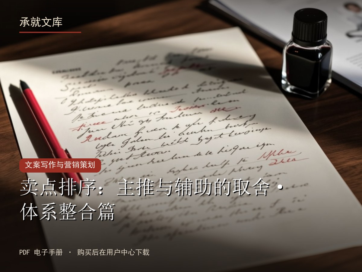 卖点排序：主推与辅助的取舍·体系整合篇
