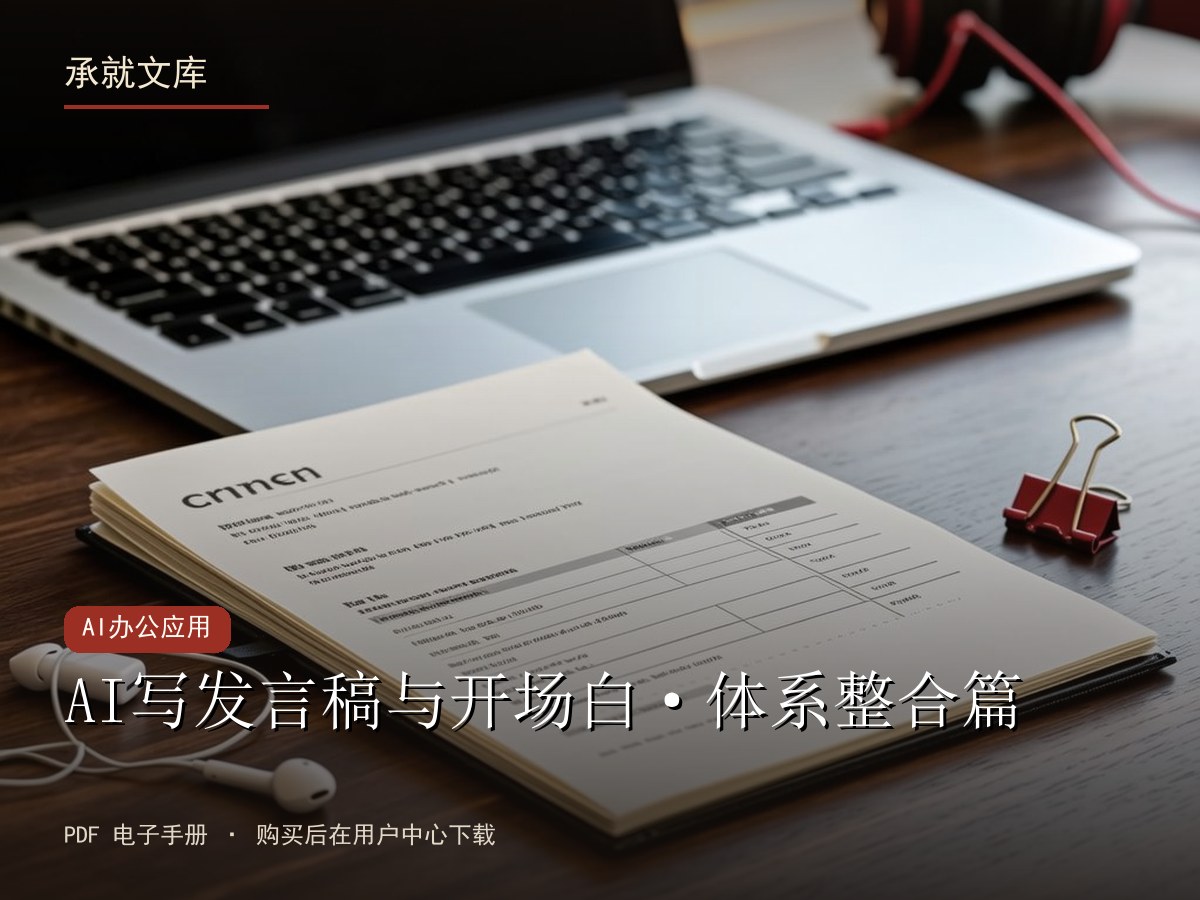 AI写发言稿与开场白·体系整合篇