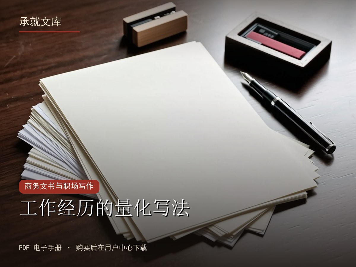 工作经历的量化写法