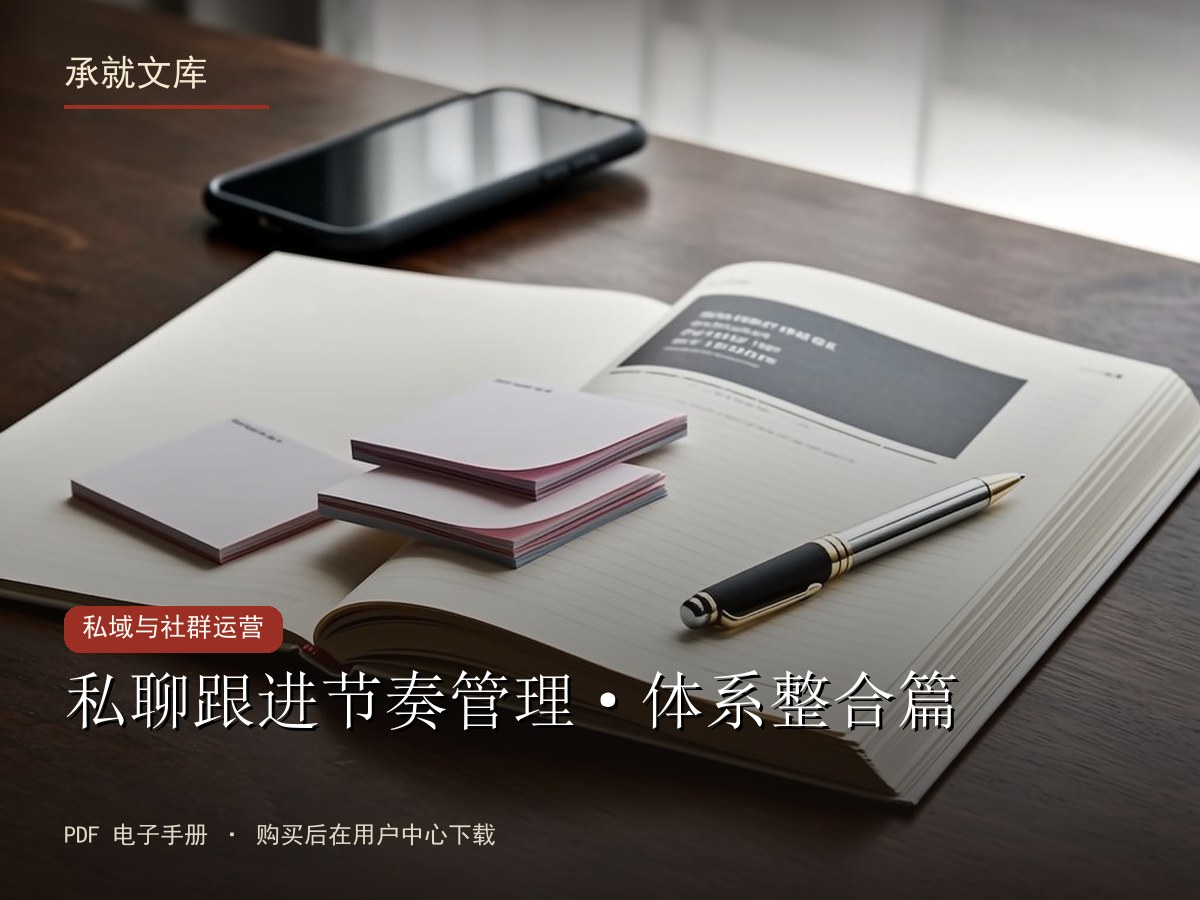 私聊跟进节奏管理·体系整合篇