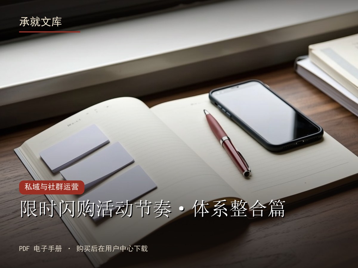 限时闪购活动节奏·体系整合篇