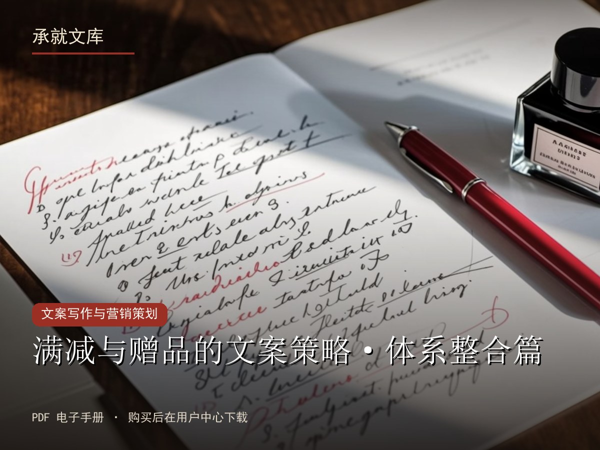 满减与赠品的文案策略·体系整合篇