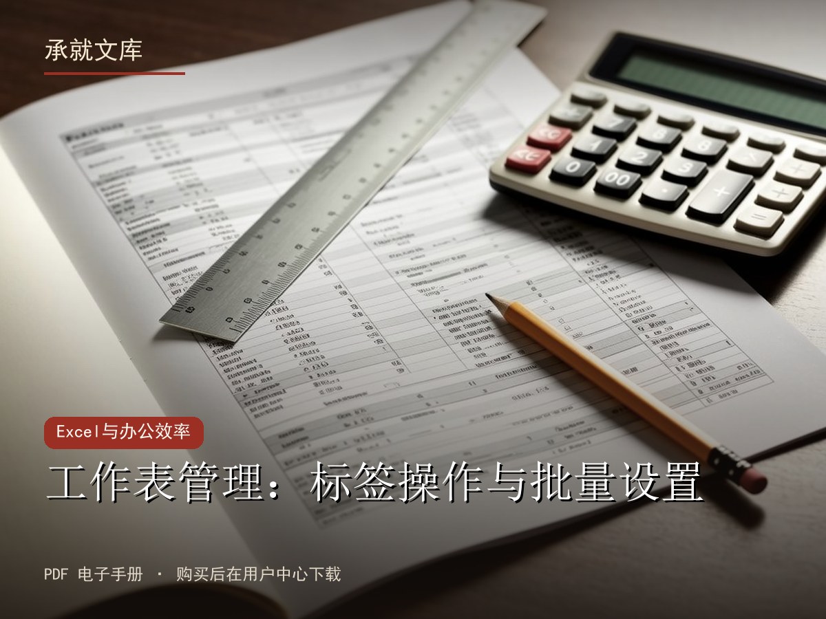 工作表管理：标签操作与批量设置