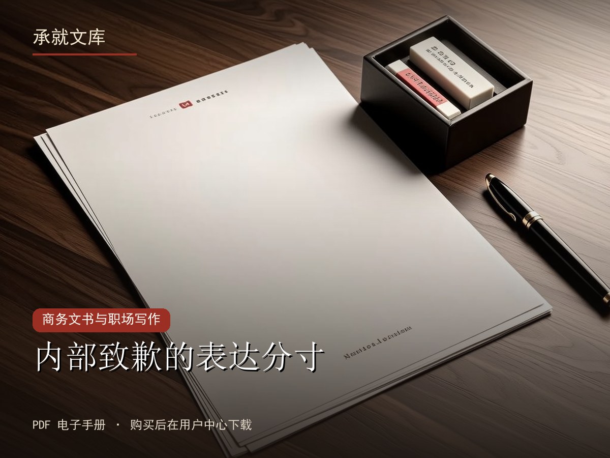 内部致歉的表达分寸