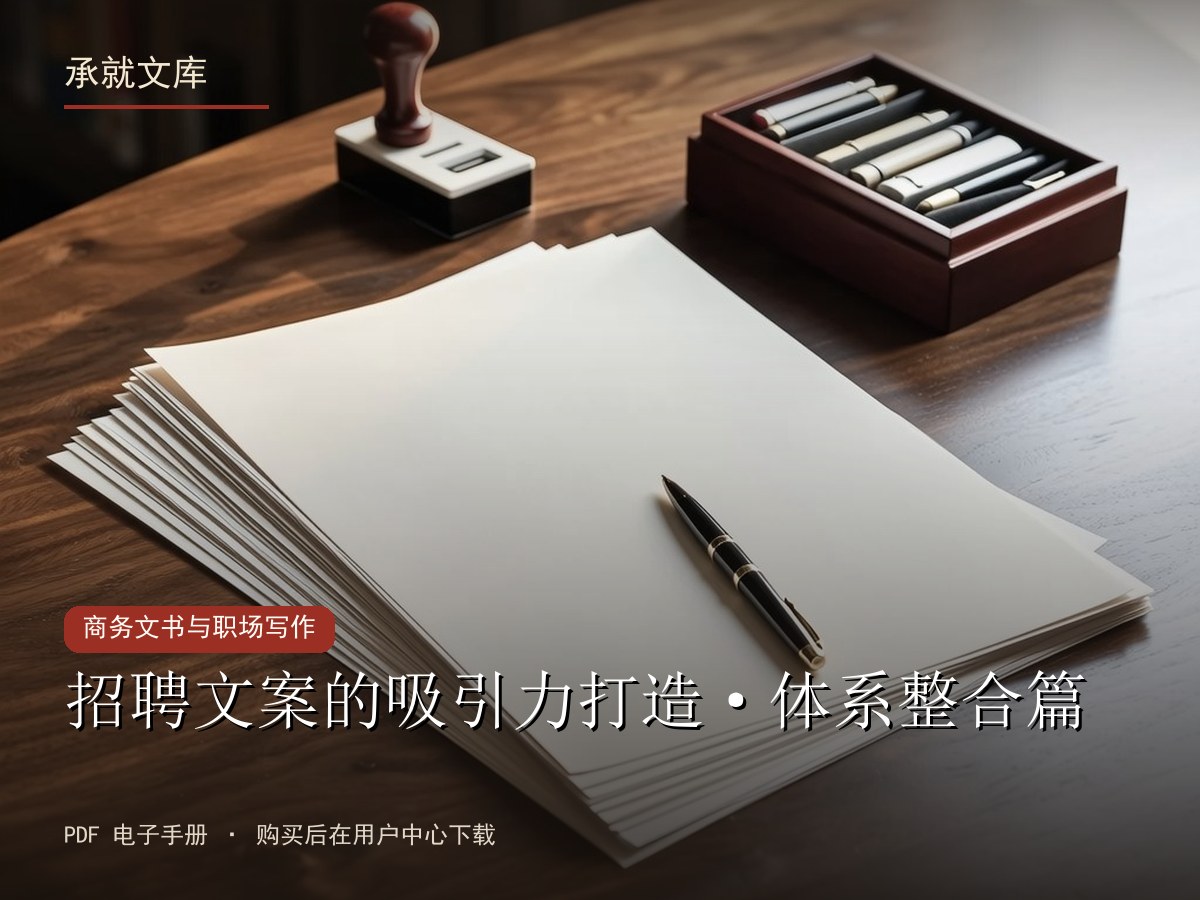招聘文案的吸引力打造·体系整合篇