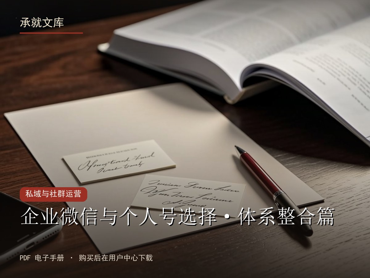 企业微信与个人号选择·体系整合篇