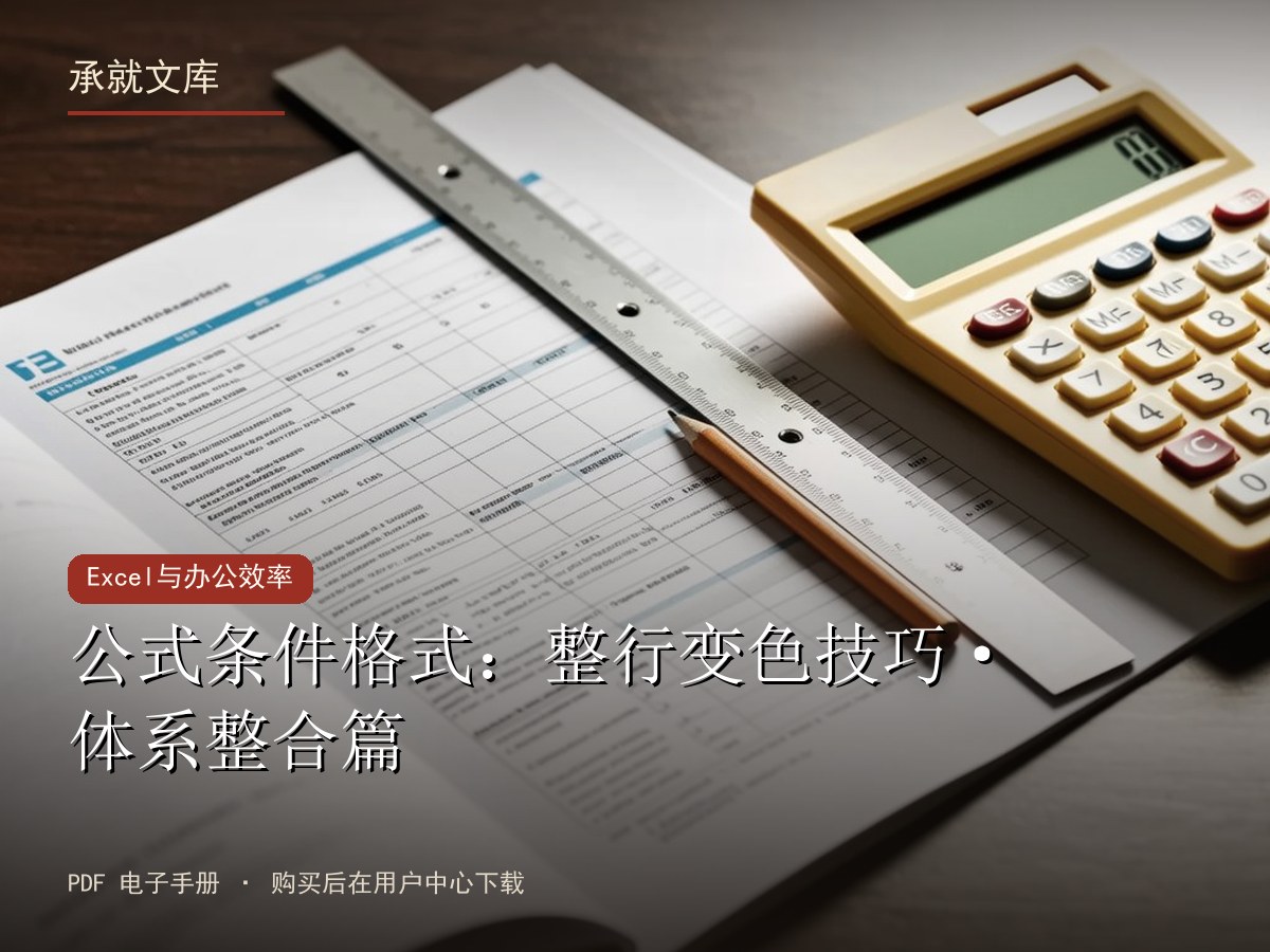 公式条件格式：整行变色技巧·体系整合篇