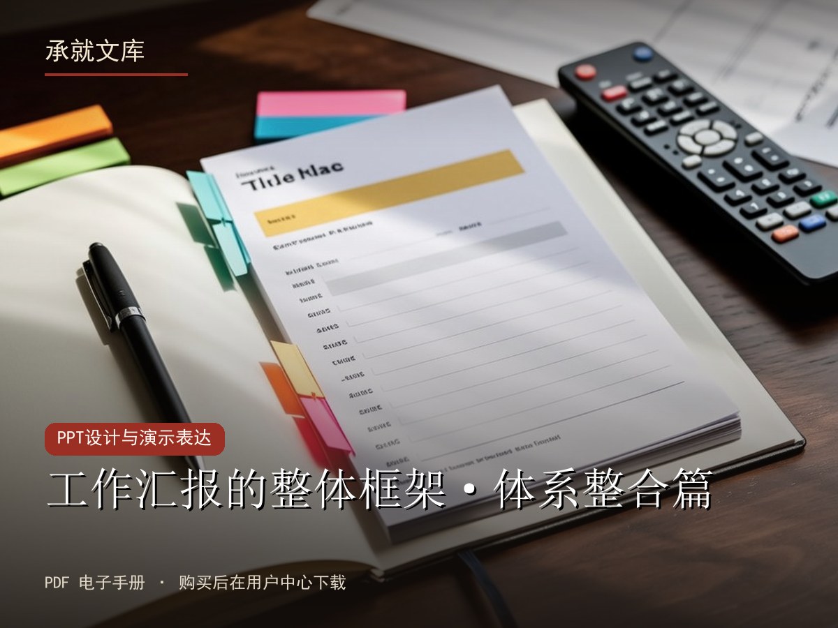 工作汇报的整体框架·体系整合篇