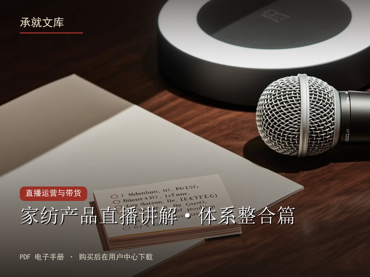 家纺产品直播讲解·体系整合篇