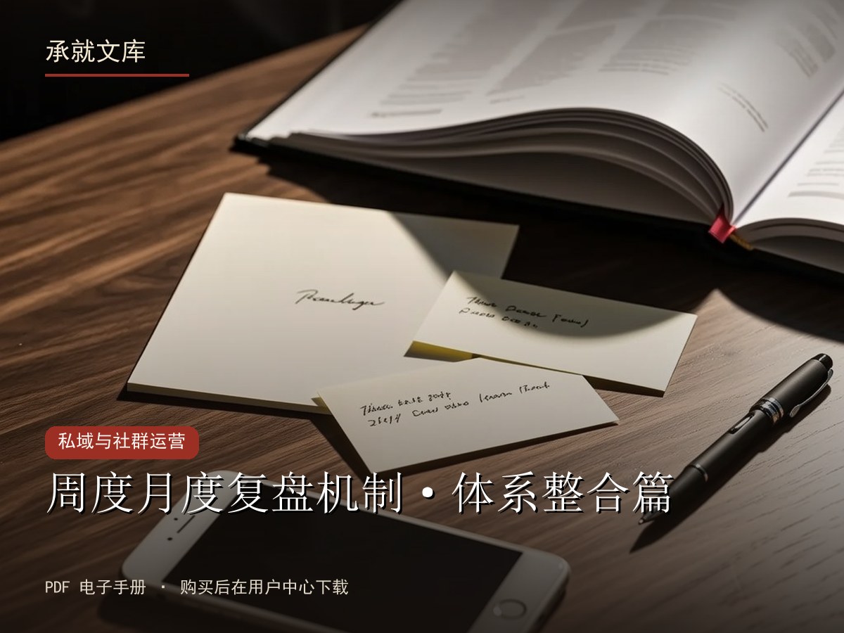 周度月度复盘机制·体系整合篇