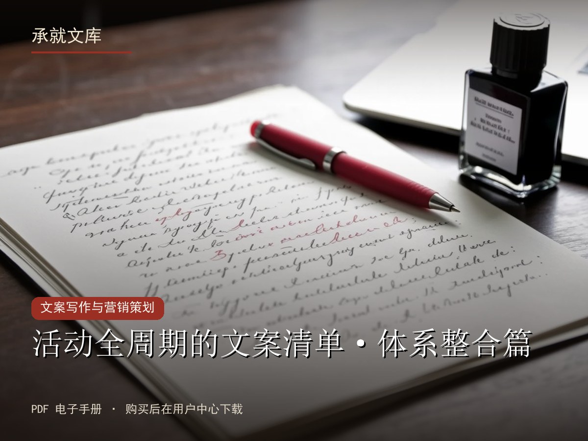 活动全周期的文案清单·体系整合篇