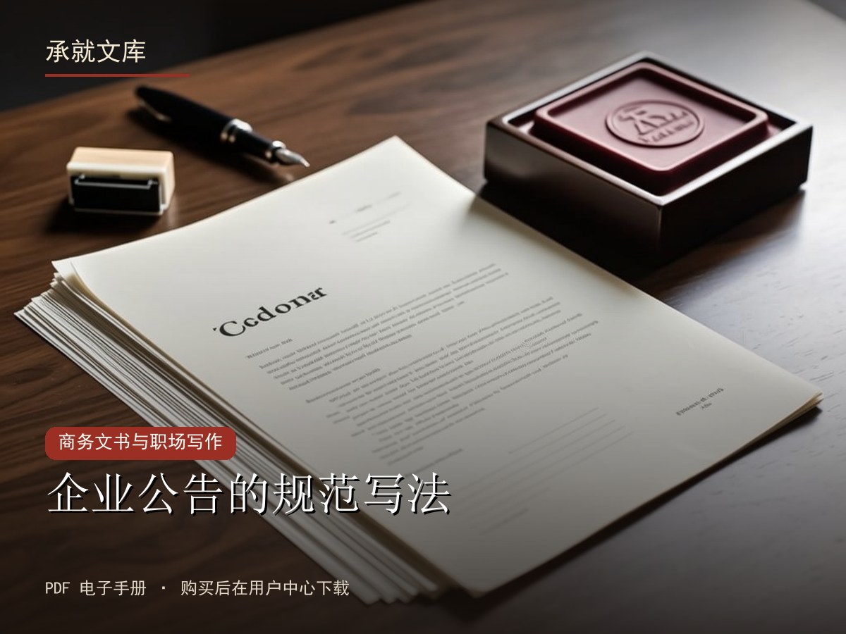 企业公告的规范写法