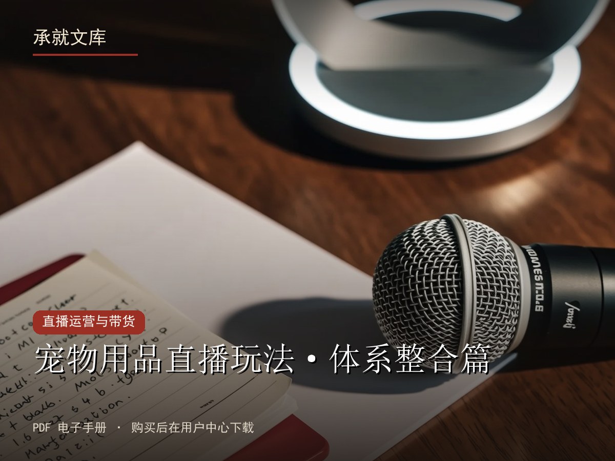 宠物用品直播玩法·体系整合篇