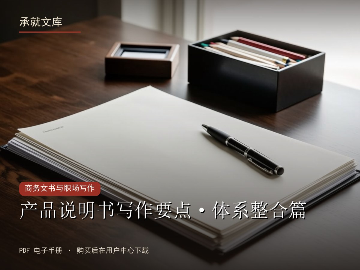 产品说明书写作要点·体系整合篇